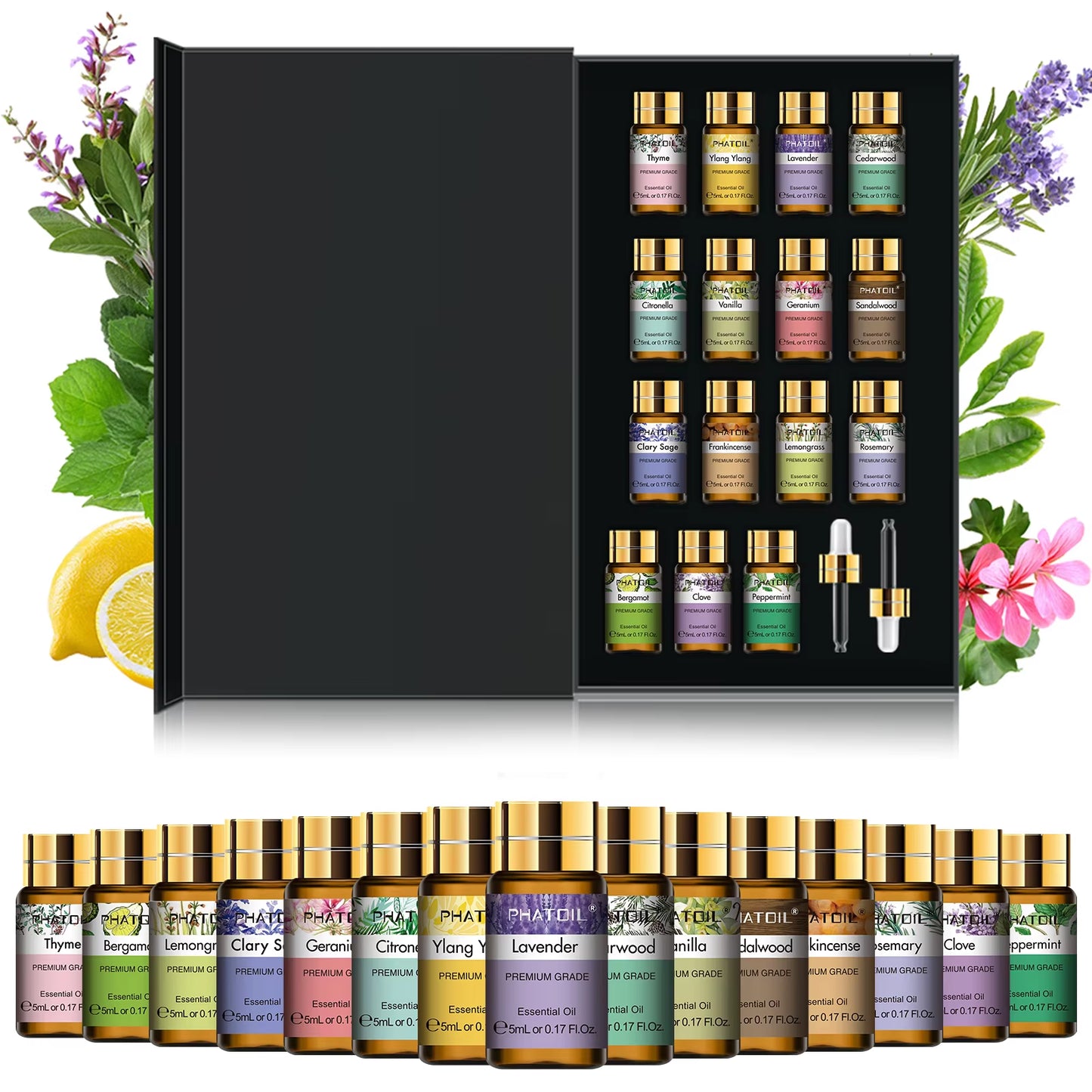 Juego De Aceites Esenciales Para Difusor, Humidificador, Velas, 5Ml, Lavanda, Vainilla, Menta, Aceite Aromático De Romero, 15 Uds.