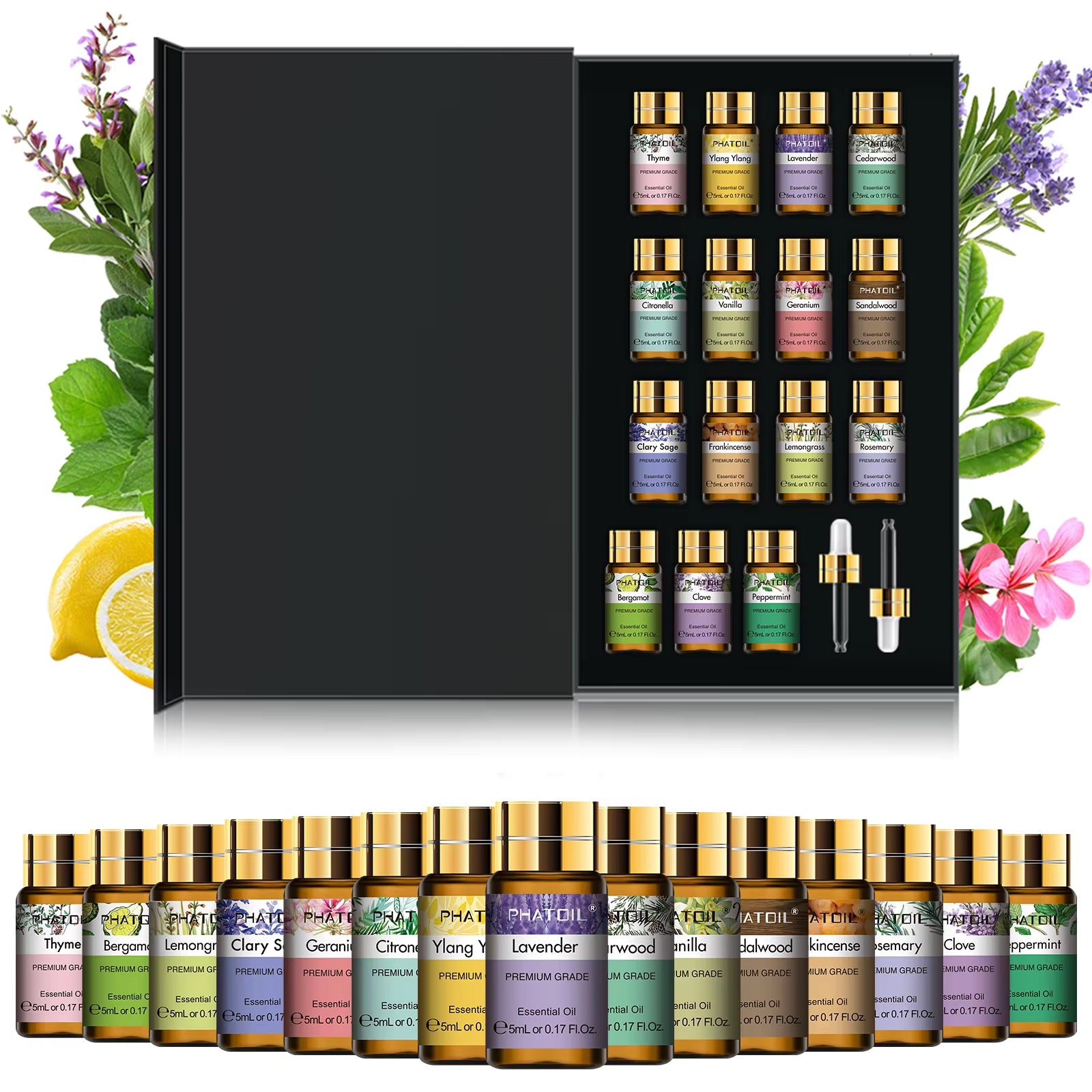 Juego De Aceites Esenciales Para Difusor, Humidificador, Velas, 5Ml, Lavanda, Vainilla, Menta, Aceite Aromático De Romero, 15 Uds.